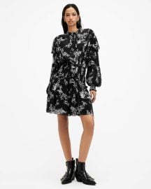 Aubrey Sheer Frill Mini Dress MARIA BLACK ALLSAINTS US at All Saints